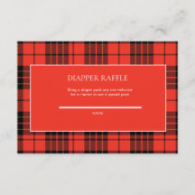 Classic Red Inspired Baby Shower Enclosure Card