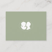 Carte D'accompagnement Classic Regency Green Cameo Mariages Hébergements (Dos)