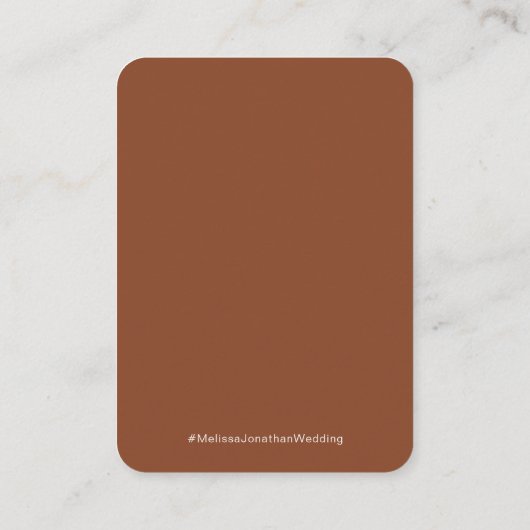 Carte D'accompagnement Classic Rustic Terracotta QR Code Mariage RSVP (Dos)