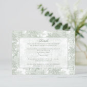 Carte D'accompagnement Classic Sage Green Landscape Toile Wedding (Debout devant)