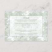 Carte D'accompagnement Classic Sage Green Landscape Toile Wedding (Devant)