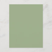 Carte D'accompagnement Classic Sage Green & White Border Wedding Details (Dos)