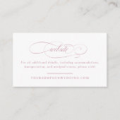 Carte D'accompagnement Classic Script Elegance Mariage Petit site Web (Devant)