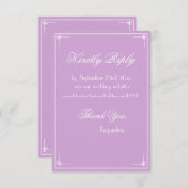 Carte D'accompagnement Classic script simple chic site mariage RSVP (Devant / Derrière)