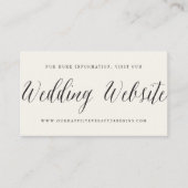 Carte D'accompagnement Classic Simple Script Moderne Chic Site Mariage (Devant)