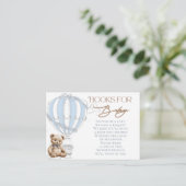 Carte D'accompagnement Classic Teddy Bear Toile Balloon Livres pour bébé (Debout devant)