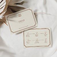 Classic Terracotta & Ecru Mariage Timeline