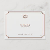 Carte D'accompagnement Classic Terracotta & Ecru Mariage Timeline (Devant)