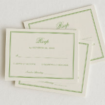Classic White and Sage Green Wedding Response