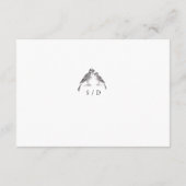 Carte D'accompagnement Classic White Black Floral Wedding  (Dos)