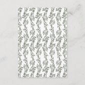 Carte D'accompagnement Classic Wreath Sage Green Elegant Wedding INFO (Dos)