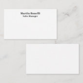 Carte D'accompagnement Classical Professional Own Name Information Simple (Devant / Derrière)