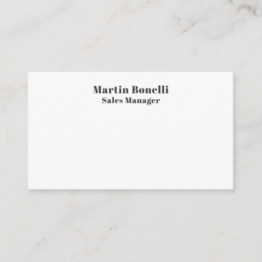 Carte D'accompagnement Classical Professional Own Name Information Simple (Devant)