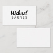 Carte D'accompagnement Classical White Minimalist Plain Elegant (Devant / Derrière)