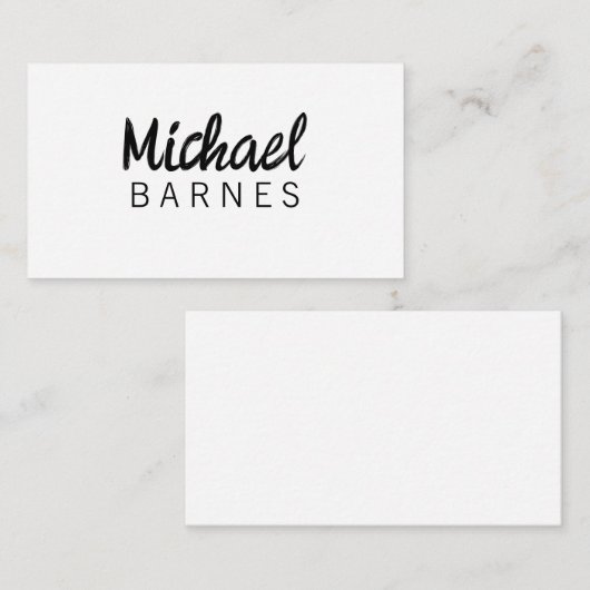 Carte D'accompagnement Classical White Minimalist Plain Elegant (Devant / Derrière)