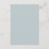 Carte D'accompagnement Classique bleu rouillé QR Code élégant mariage (Dos)