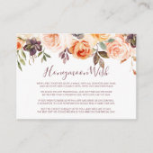 Carte D'accompagnement Classique Chic Boho Floral Vœu de Lune de Miel    (Devant)