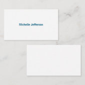Carte D'accompagnement Classique Créatif Tendance Blanc Bleu Océan (Devant / Derrière)