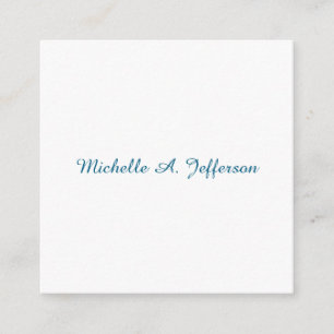 Carte D'accompagnement Classique Créatif tendance Bleu Océan Blanc