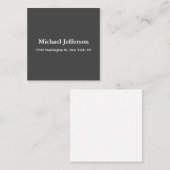 Carte D'accompagnement Classique Créatif tendance gris foncé et blanc (Devant / Derrière)