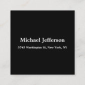 Carte D'accompagnement Classique Créatif tendance Noir & Blanc (Devant)