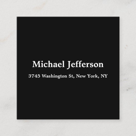 Carte D'accompagnement Classique Créatif tendance Noir & Blanc (Devant)