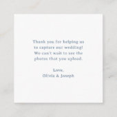Carte D'accompagnement Classique Luxe | Code QR de mariage Capturer l'amo (Dos)