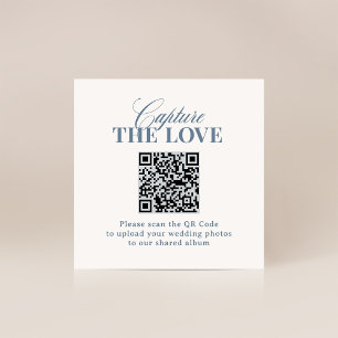Carte D'accompagnement Classique Luxe Code QR de mariage Capturer l'amo
