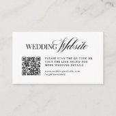 Carte D'accompagnement Classique Luxe | Code QR du site Web de mariage (Devant)