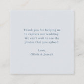 Carte D'accompagnement Classique Luxe | Code QR Mariage Capturer l'Amour (Dos)
