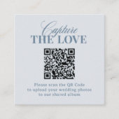 Carte D'accompagnement Classique Luxe | Code QR Mariage Capturer l'Amour (Devant)