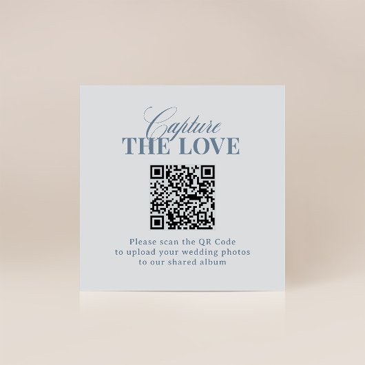 Carte D'accompagnement Classique Luxe | Code QR Mariage Capturer l'Amour