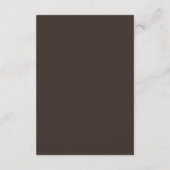 Carte D'accompagnement Classique Luxe Marron | Détails pour les invités d (Dos)