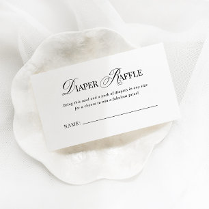 Carte D'accompagnement Classique Luxe Simple Noir et Blanc Raffle