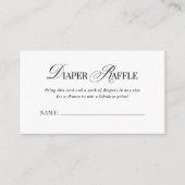 Carte D'accompagnement Classique Luxe Simple Noir et Blanc Raffle (Devant)