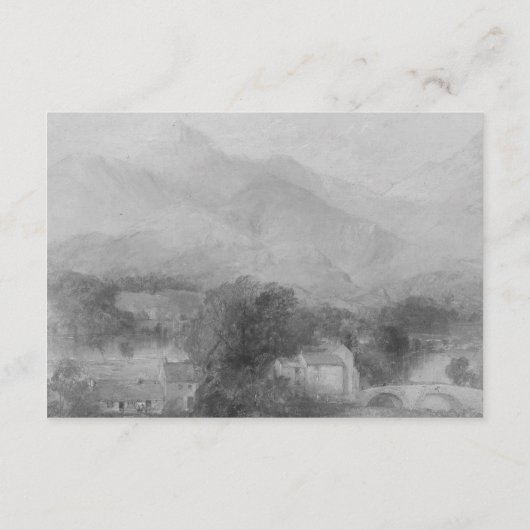 Carte D'accompagnement Classique Minimal Vieux Argent Esthétique Simple M (Dos)