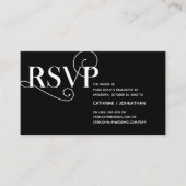 Carte D'accompagnement Classique moderne, Mariage RSVP, Répondre, Répondr (Devant)