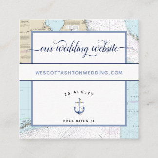 Carte D'accompagnement Classique #Nautical #Site Mariage Sud #Floride