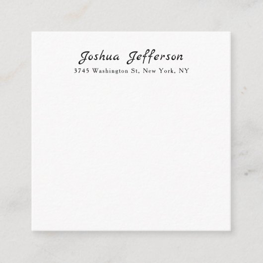 Carte D'accompagnement Classique Professionnel Créatif Noir Blanc (Devant)