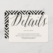 Carte D'accompagnement Classique Simple Script Moderne Chic Mariage Détai (Devant / Derrière)