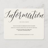 Carte D'accompagnement Classique Simple Script Moderne Mariage Informatio (Devant)