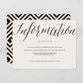 Carte D'accompagnement Classique Simple Script Moderne Mariage Informatio (Devant / Derrière)