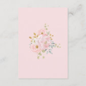 Carte D'accompagnement Classy Pink Gold Botanical Détails sur le Mariage  (Dos)