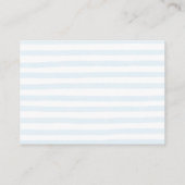 Carte D'accompagnement Classy Preppy Blue White Stripes Books for Baby (Dos)