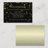 Carte D'accompagnement Clé noir et or - Réception (Devant / Derrière)