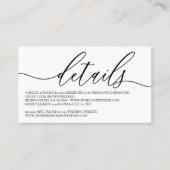 Carte D'accompagnement Clean Simple Modern Ajouter Vos Détails Photo Mini (Devant)