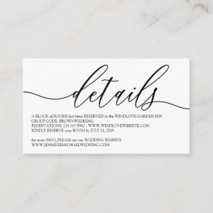 Carte D'accompagnement Clean Simple Modern Ajouter Vos Détails Photo Mini