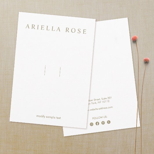 Carte D'accompagnement Clip à poil avec icônes de médias sociaux