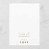 Carte D'accompagnement Clip à poil avec icônes de médias sociaux (Dos)