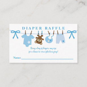 Carte D'accompagnement Clothesline Baby shower de plongeur Raffle